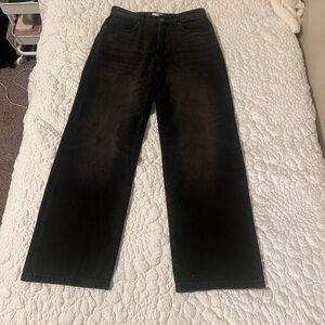 CottonOn Black 91 Straight Black denim Jean